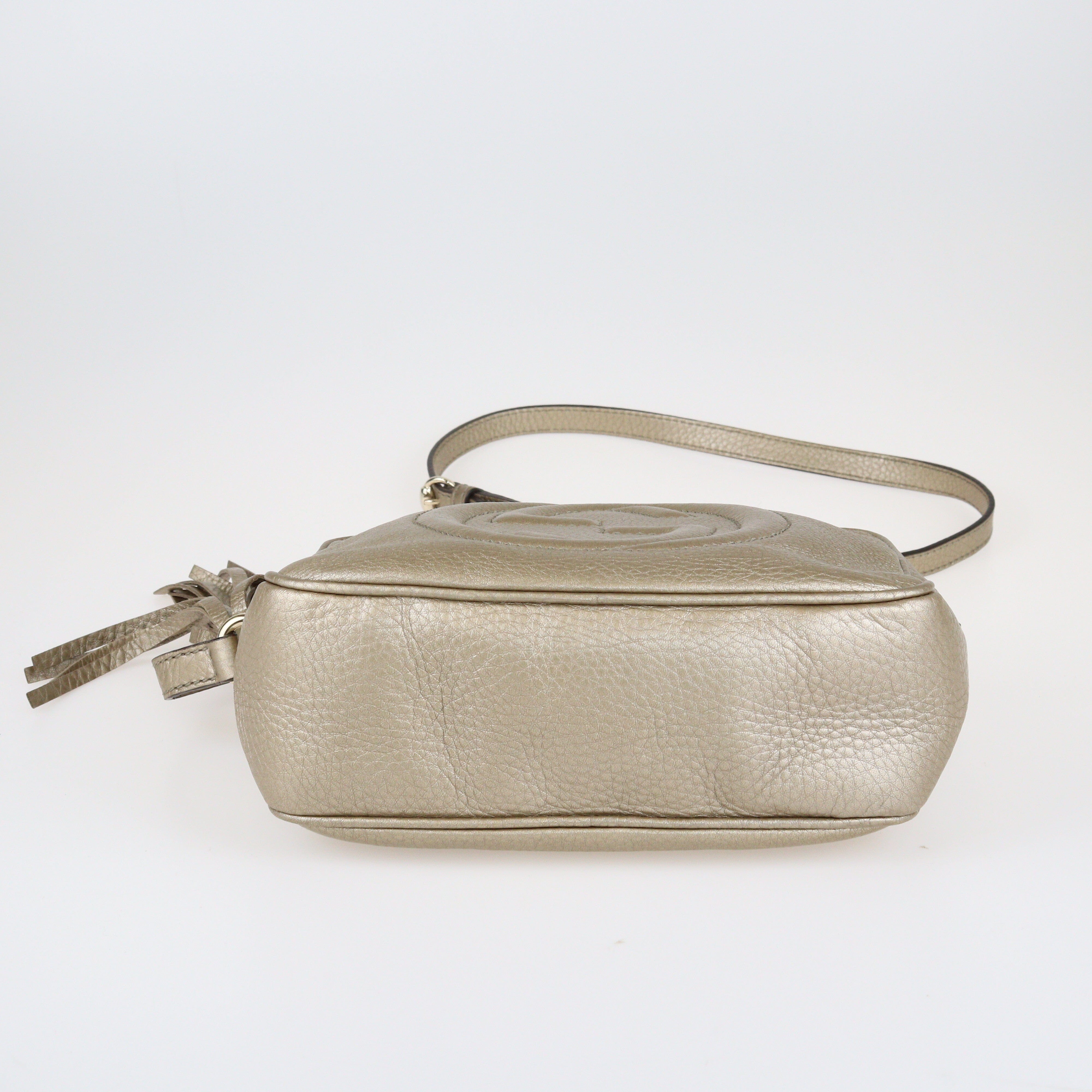 Metallic Beige Soho Disco Crossbody Bag