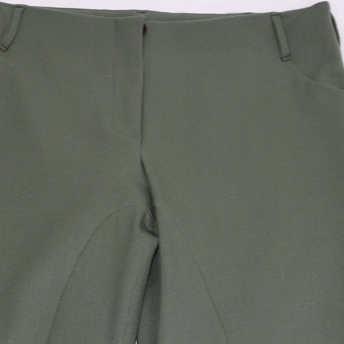 Franck Namani Green Wool Paneled Pants