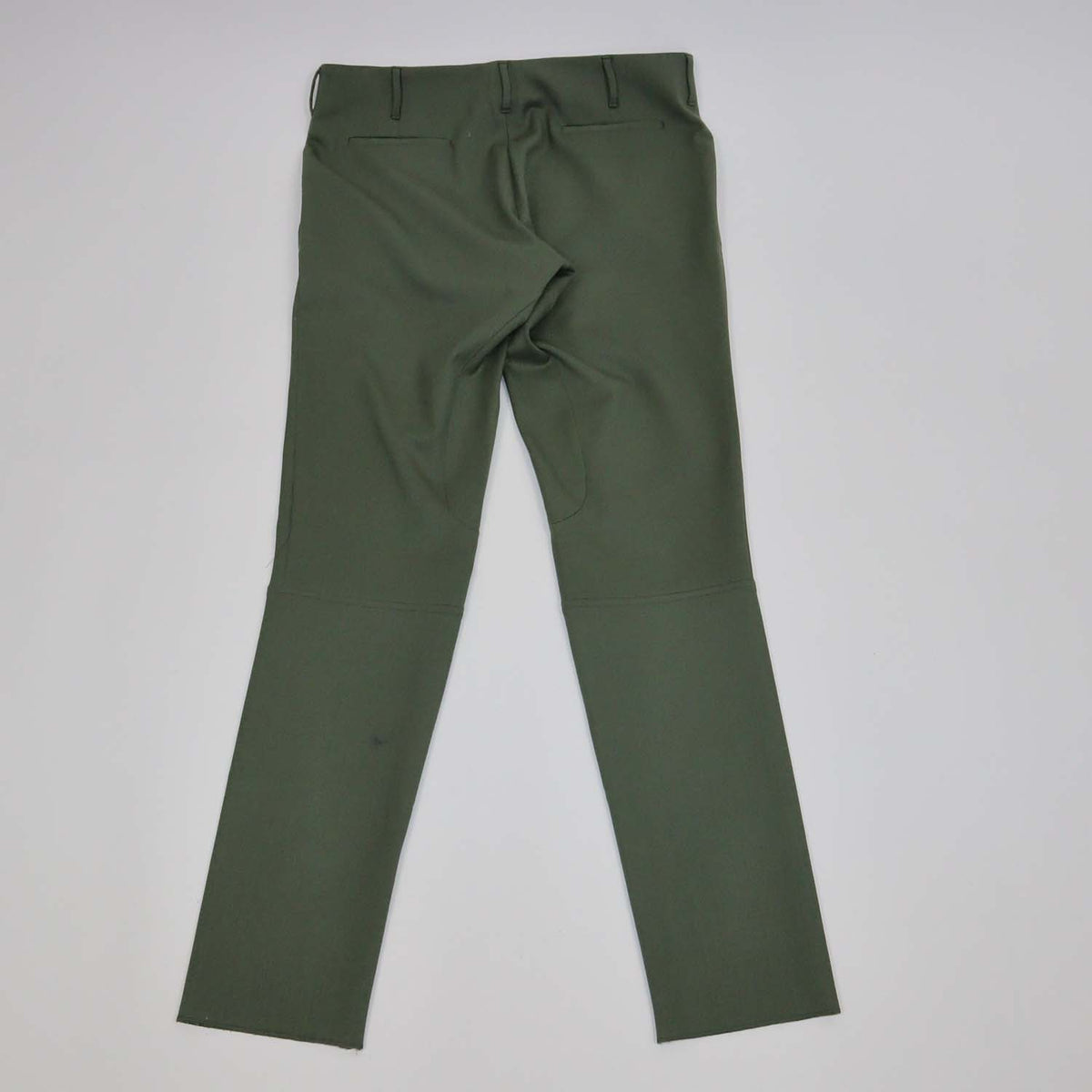Franck Namani Green Wool Paneled Pants