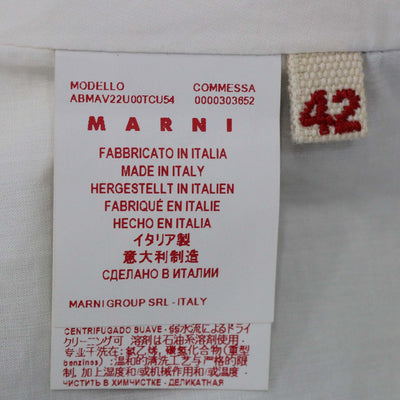Marni Multicolor Cotton Linen Blend Floral Sleeveless Midi Dress