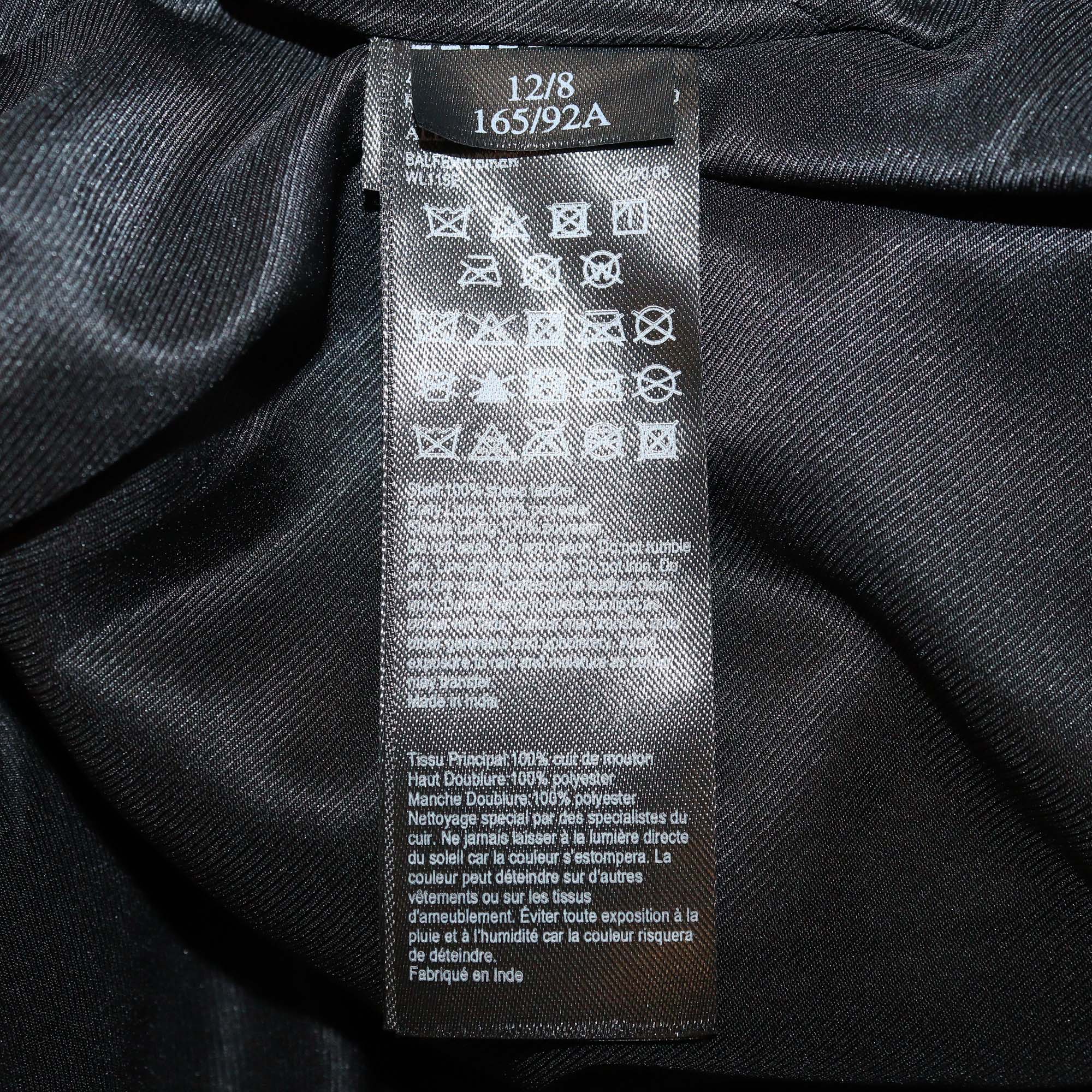 All Saints Black Leather Balfern Biker Jacket