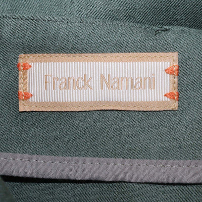 Franck Namani Green Wool Paneled Pants