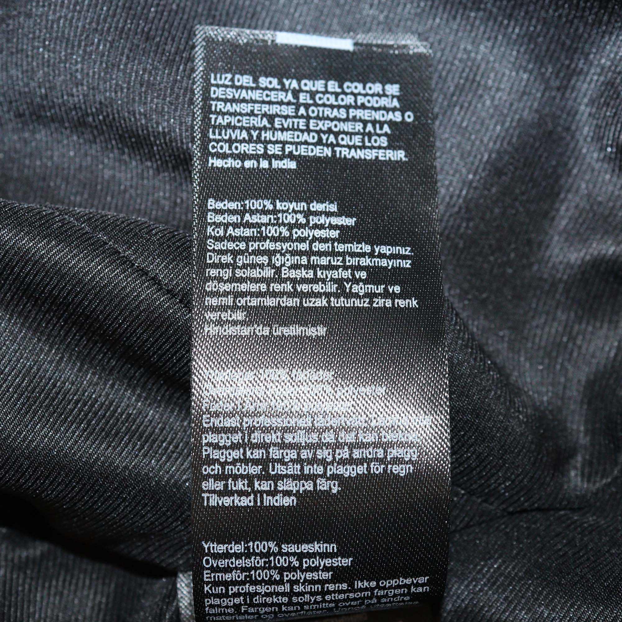 All Saints Black Leather Balfern Biker Jacket