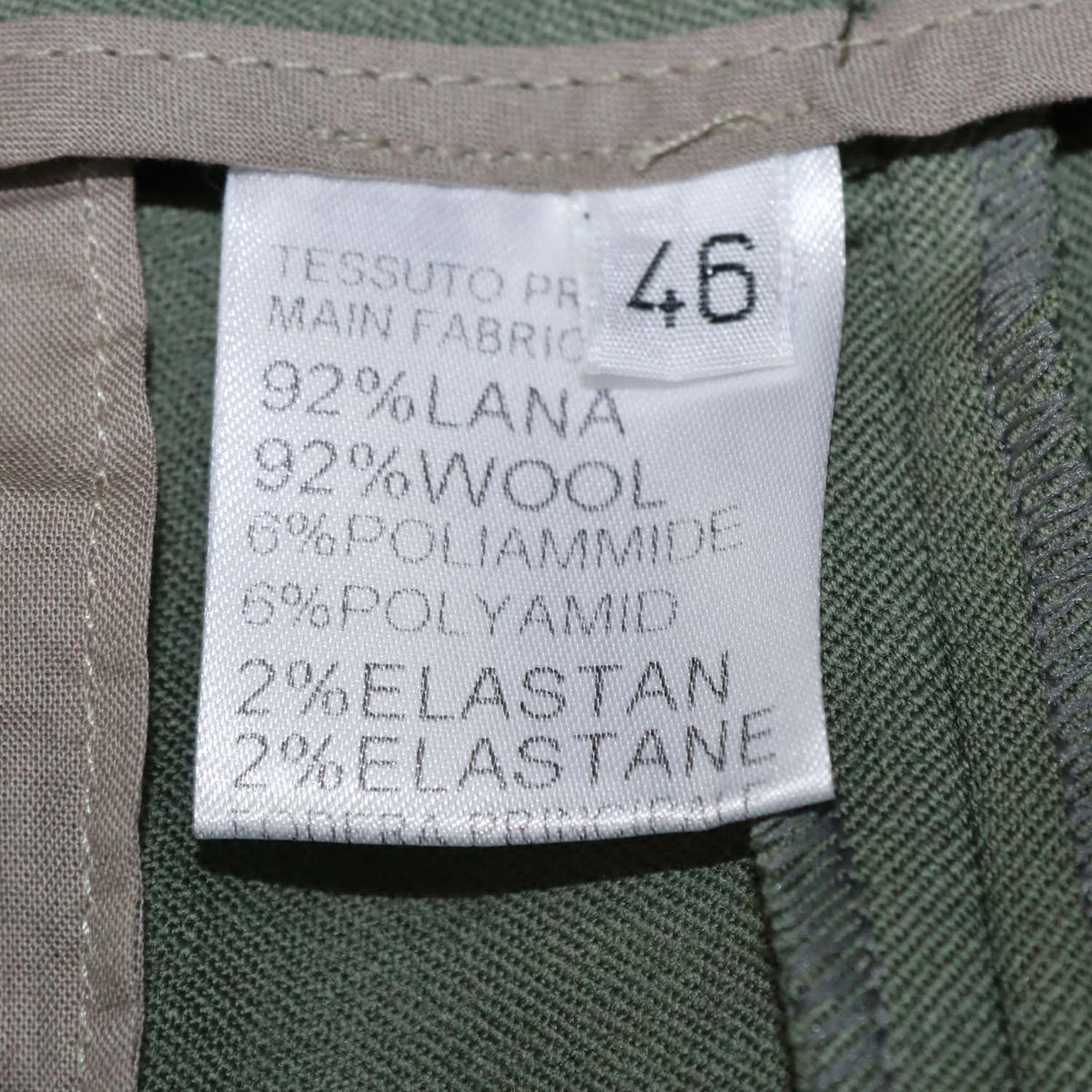 Franck Namani Green Wool Paneled Pants