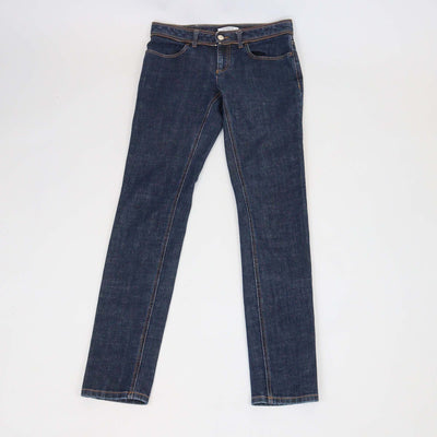 Givenchy Dark Blue Denim Zipper Waist Detail Pants