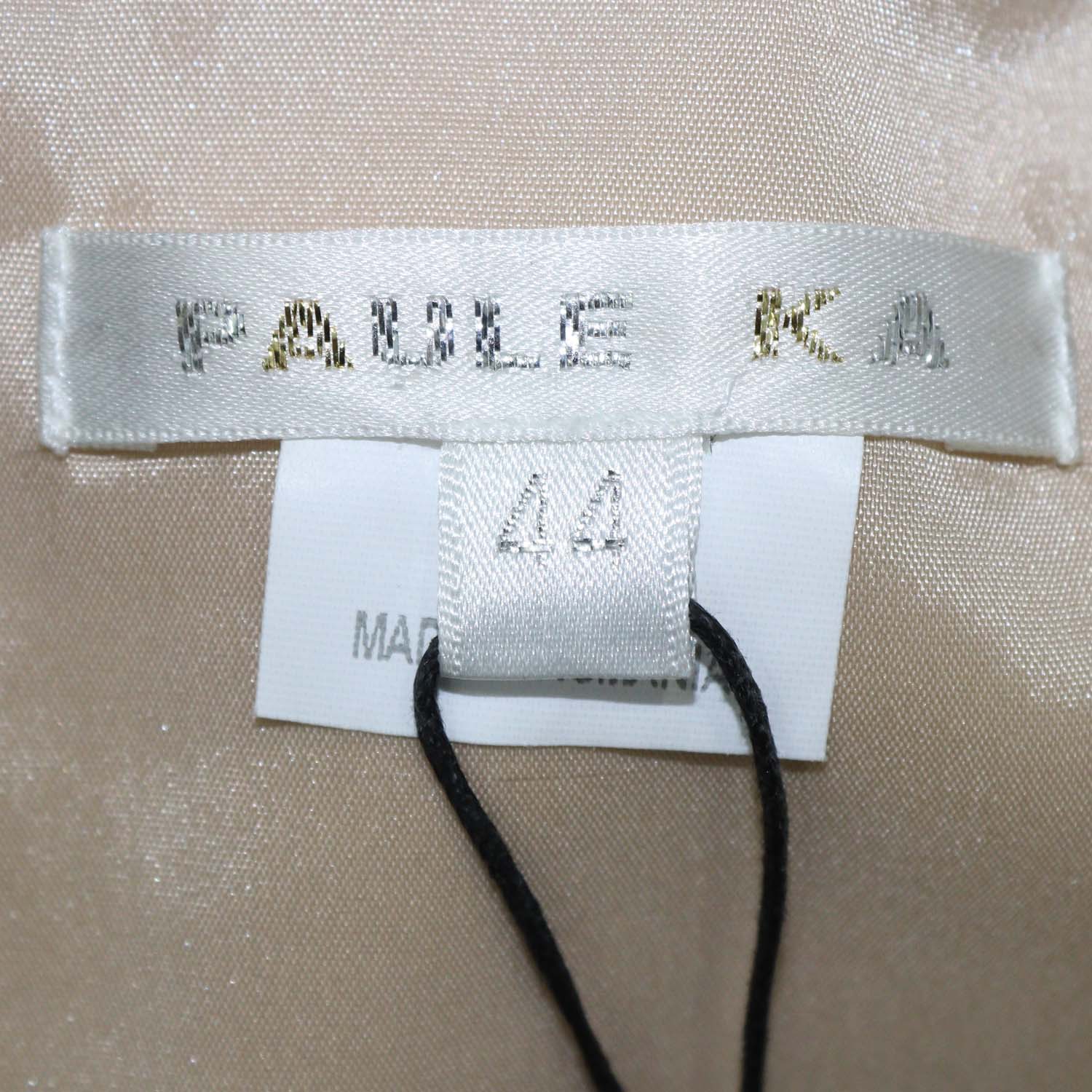 Paule Ka Beige Knit Blend Sleeveless Midi Dress