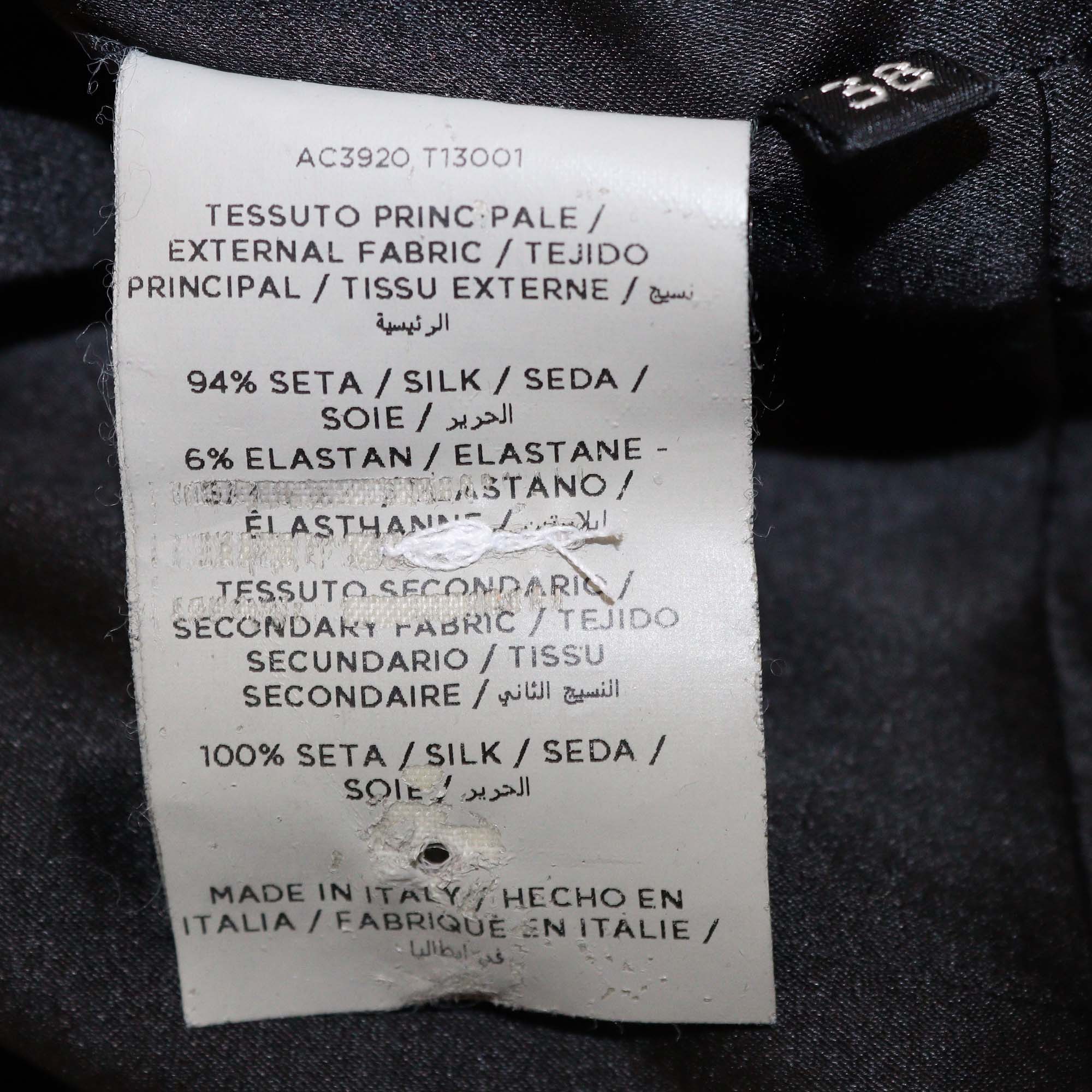 Tom Ford Black Silk Belted Long Sleeve Short Dress