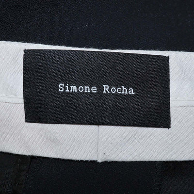 Simone Rocha Black Blend Acetate Straight Leg Pants