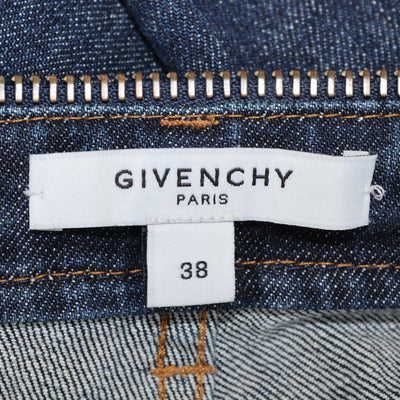 Givenchy Dark Blue Denim Zipper Waist Detail Pants