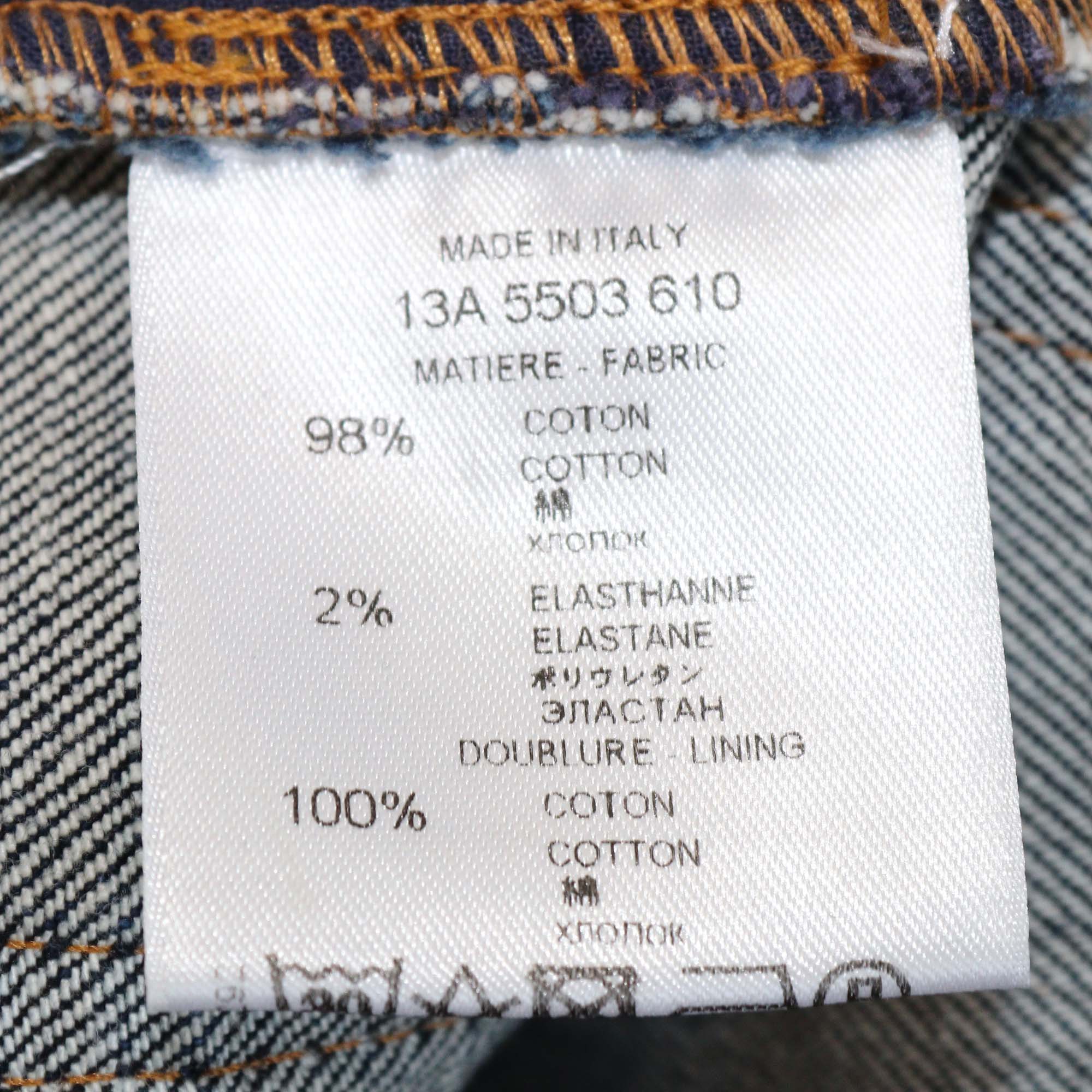 Givenchy Dark Blue Denim Zipper Waist Detail Pants