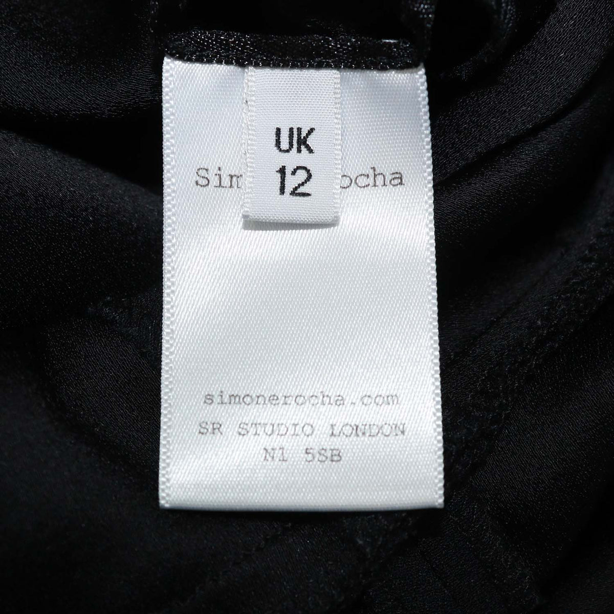 Simone Rocha Black Blend Acetate Straight Leg Pants