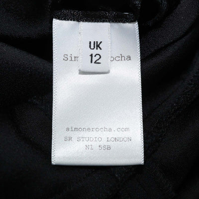 Simone Rocha Black Blend Acetate Straight Leg Pants