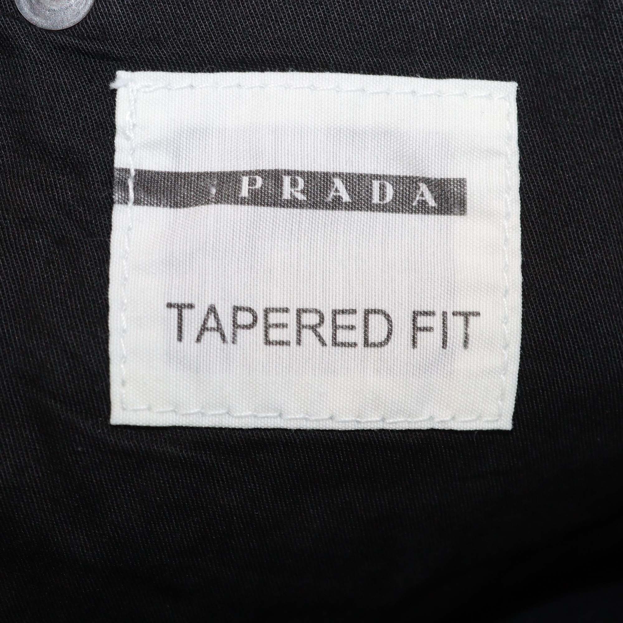 Prada Dark Blue Denim Tapered Fit Pants