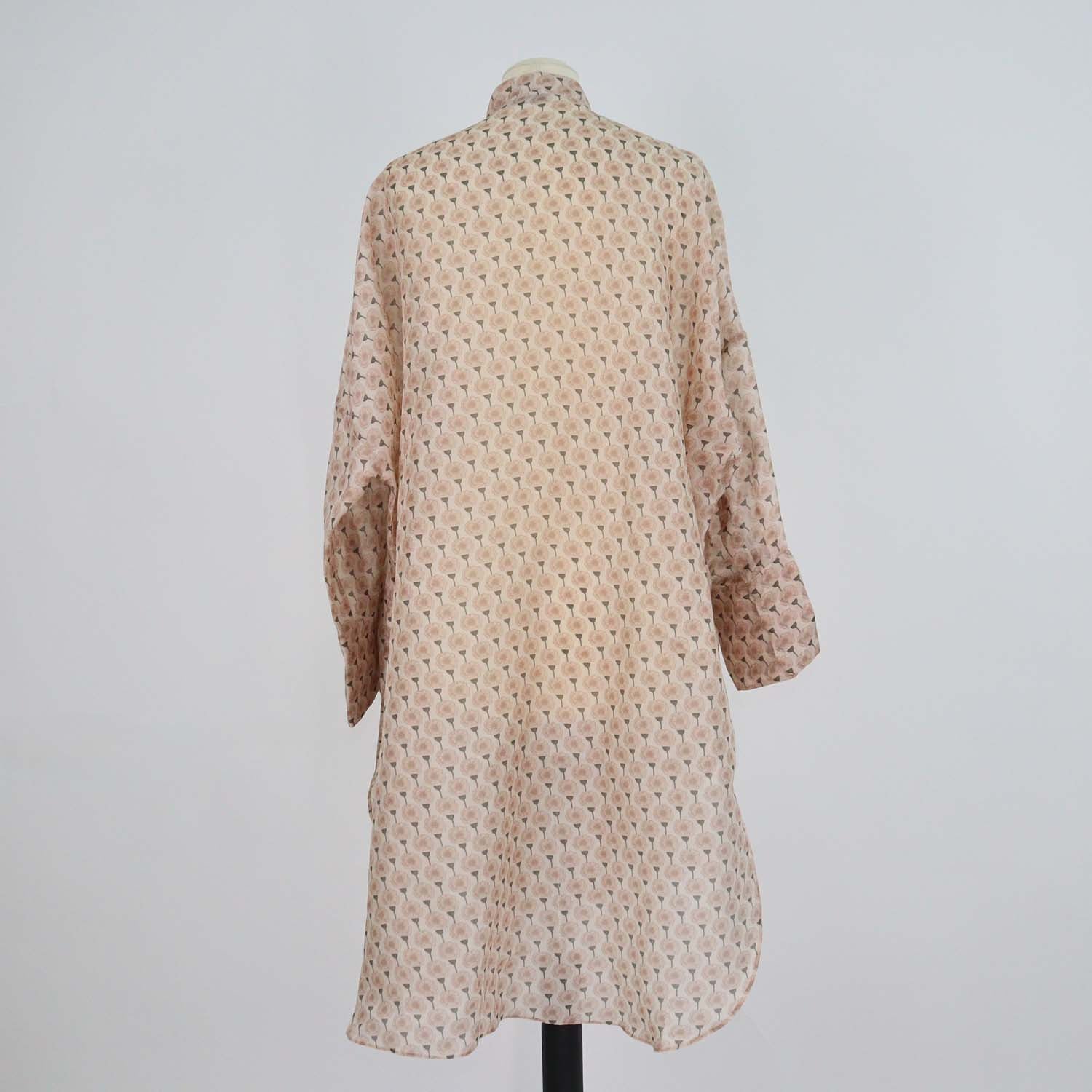 Biyan Multicolor Floral Print and Embellished Oversized Tunic Dress