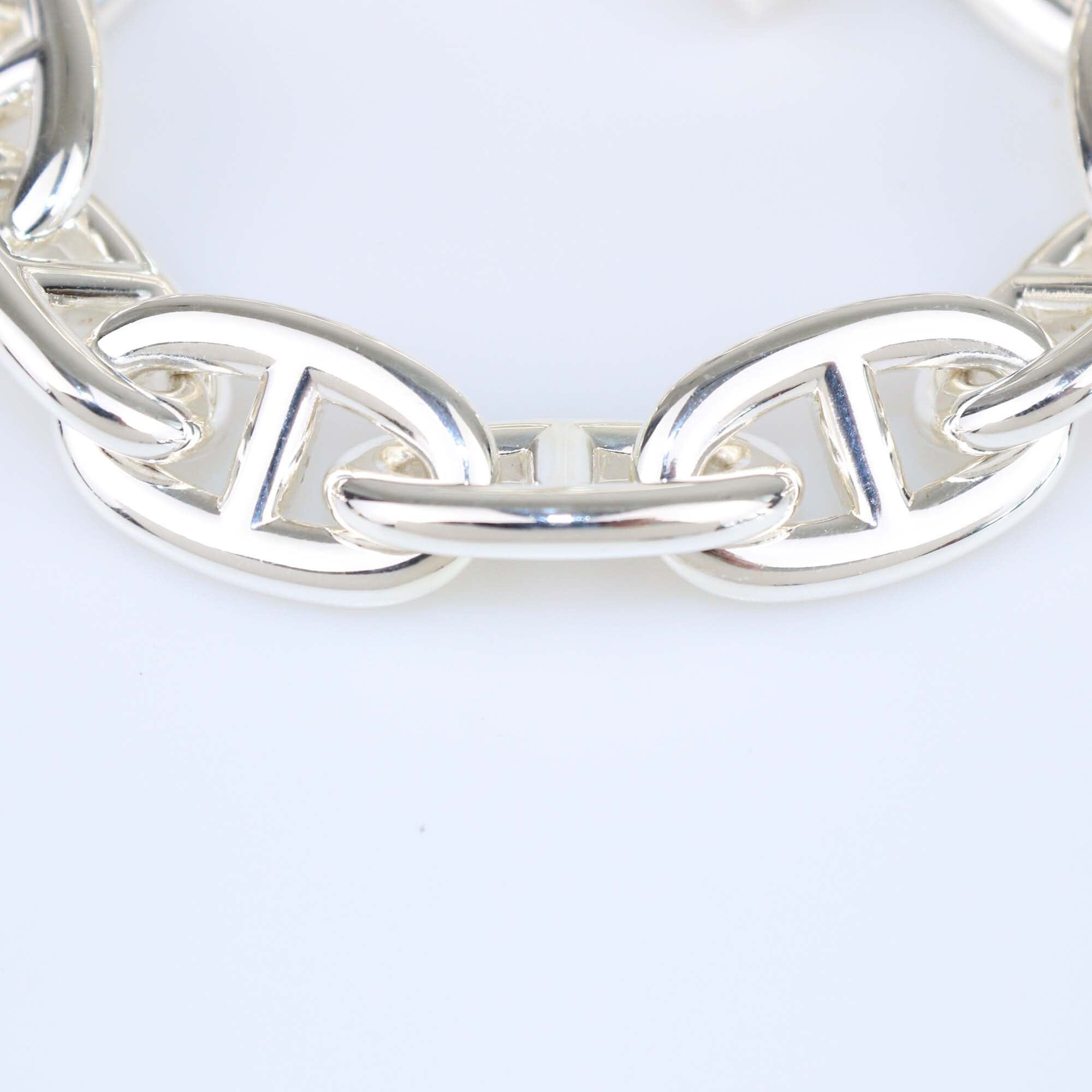 Hermes Silver Chaine D' Ancre Bracelet Very Large Model Womens Hermes 