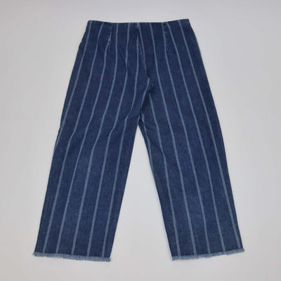 Bimba Y Lola Blue Denim Striped Wide Leg Pants