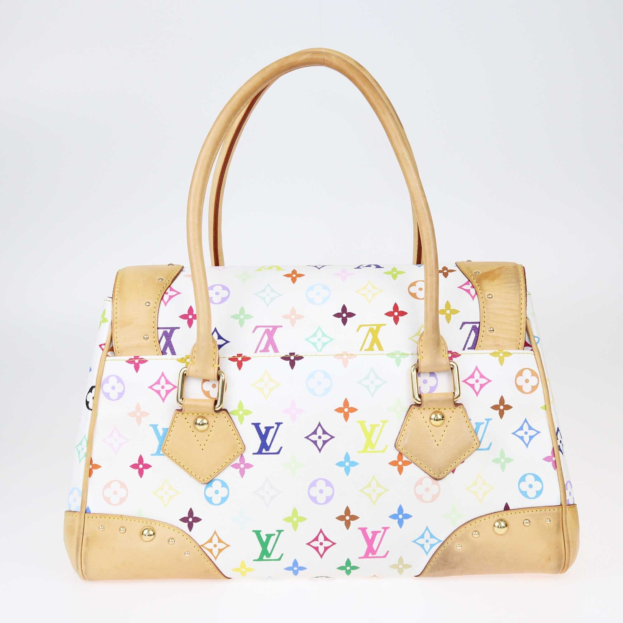 Louis Vuitton White/Multicolor Monogram Beverly GM Bag Bags Louis Vuitton 