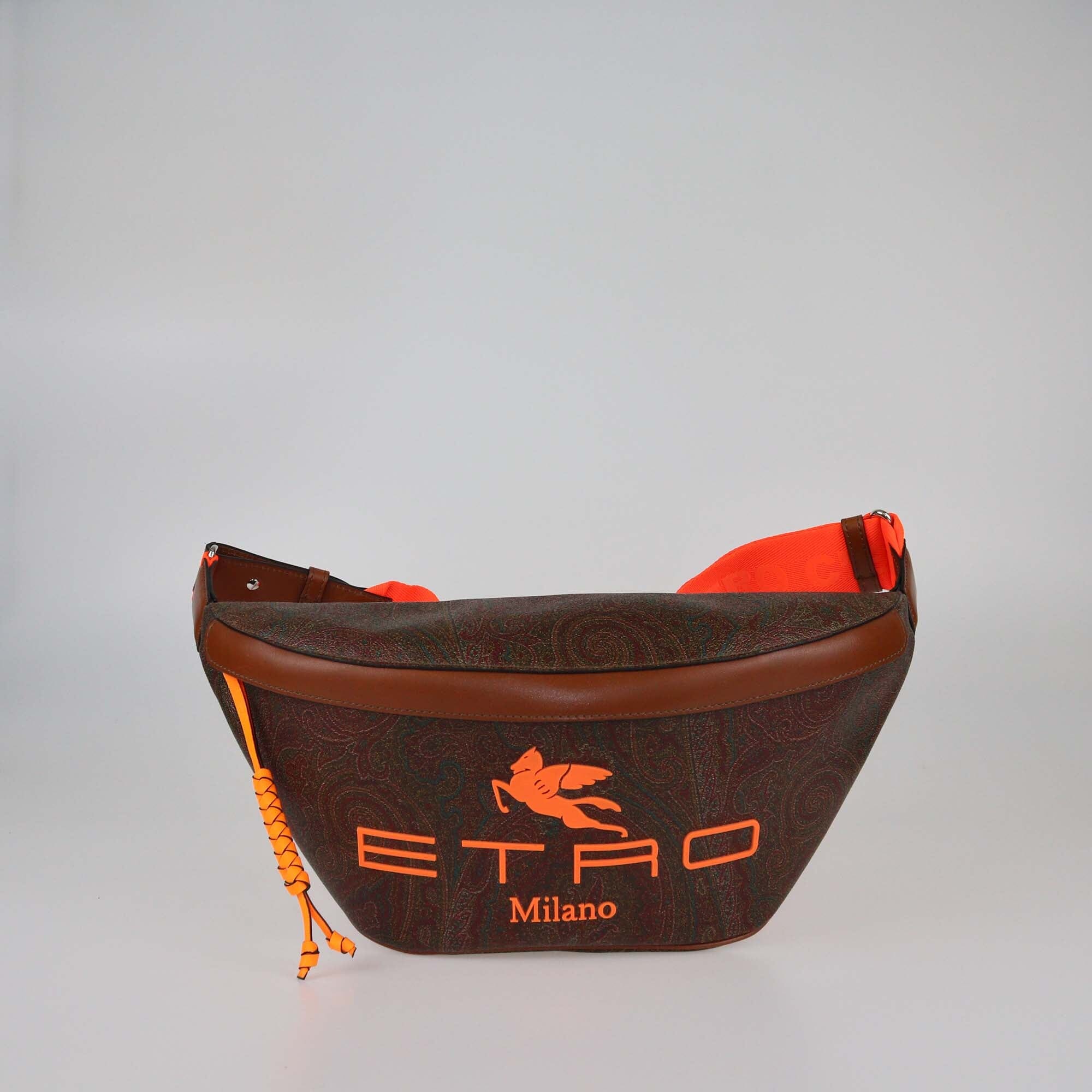 Etro Brown Paisley Pegaso Belt Bag Womens Etro 