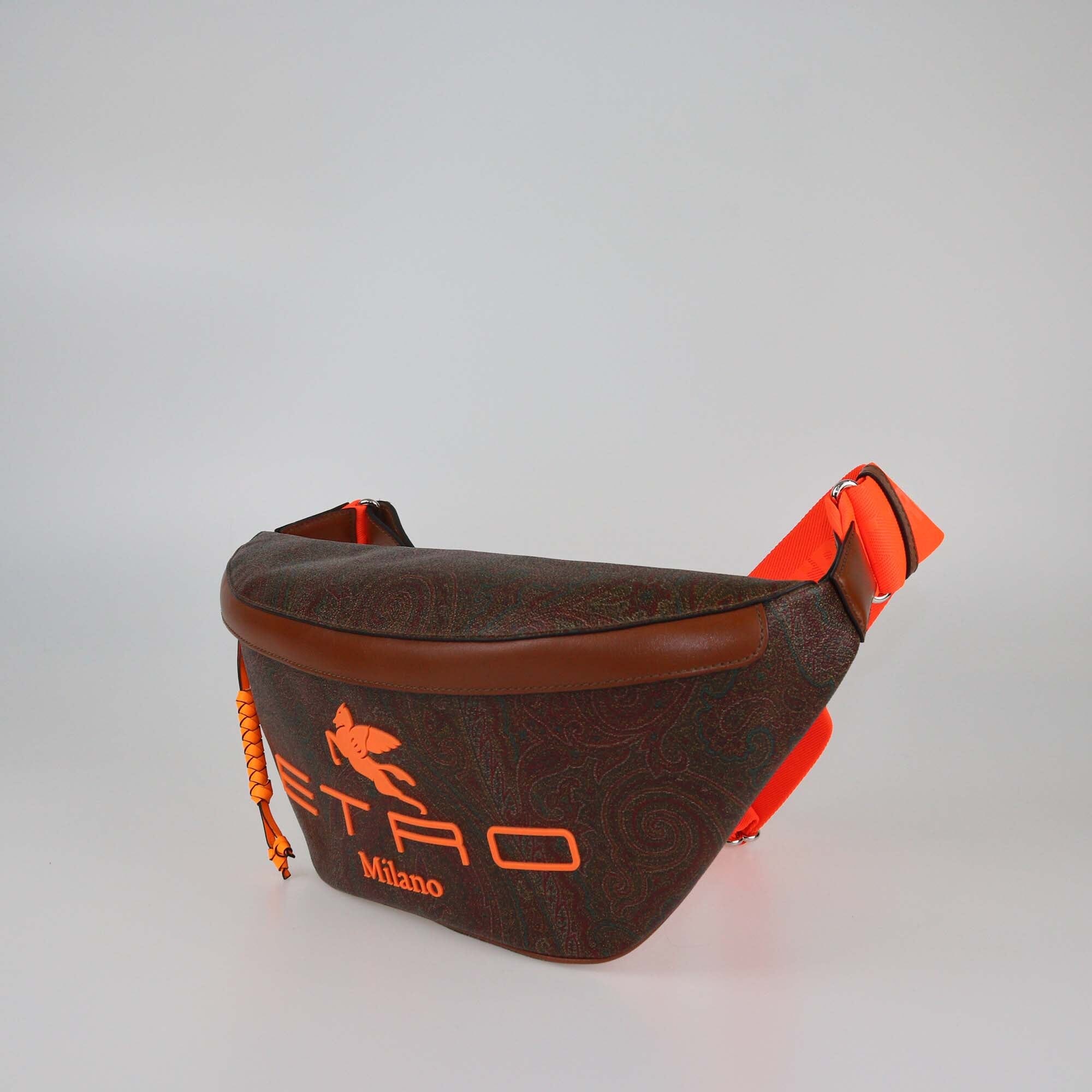 Etro Brown Paisley Pegaso Belt Bag Womens Etro 