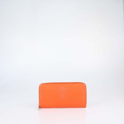 Louis Vuitton Orange Epi Leather Zippy Wallet