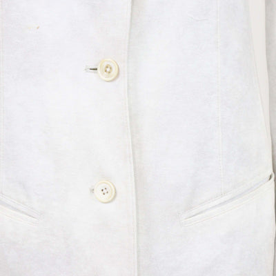 L.G.B. Off White Wool Blended Long Sleeve Coat