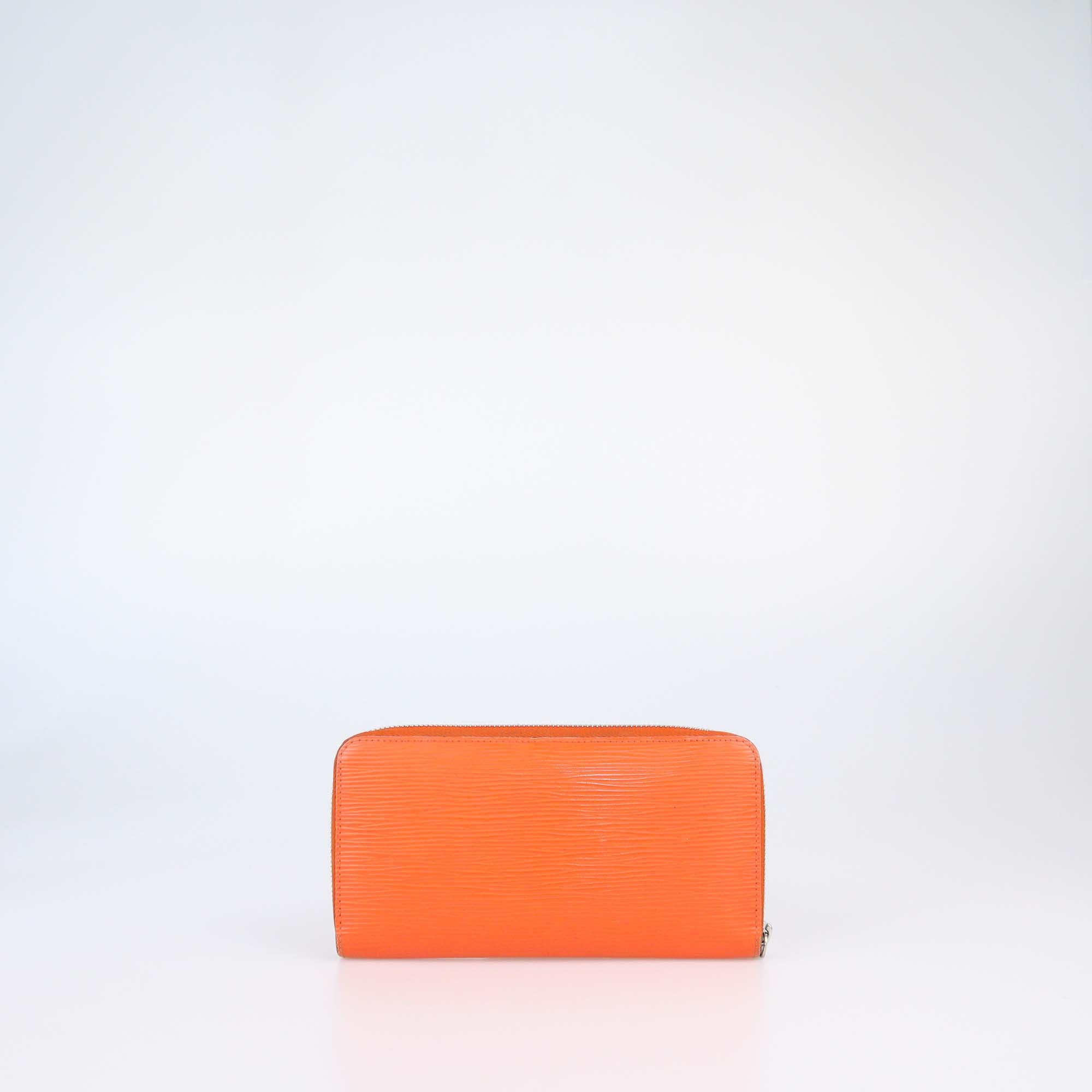 Louis Vuitton Orange Epi Leather Zippy Wallet