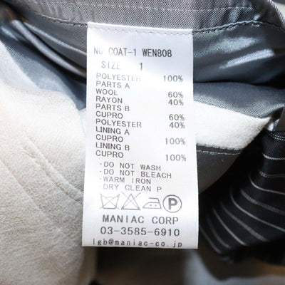 L.G.B. Off White Wool Blended Long Sleeve Coat