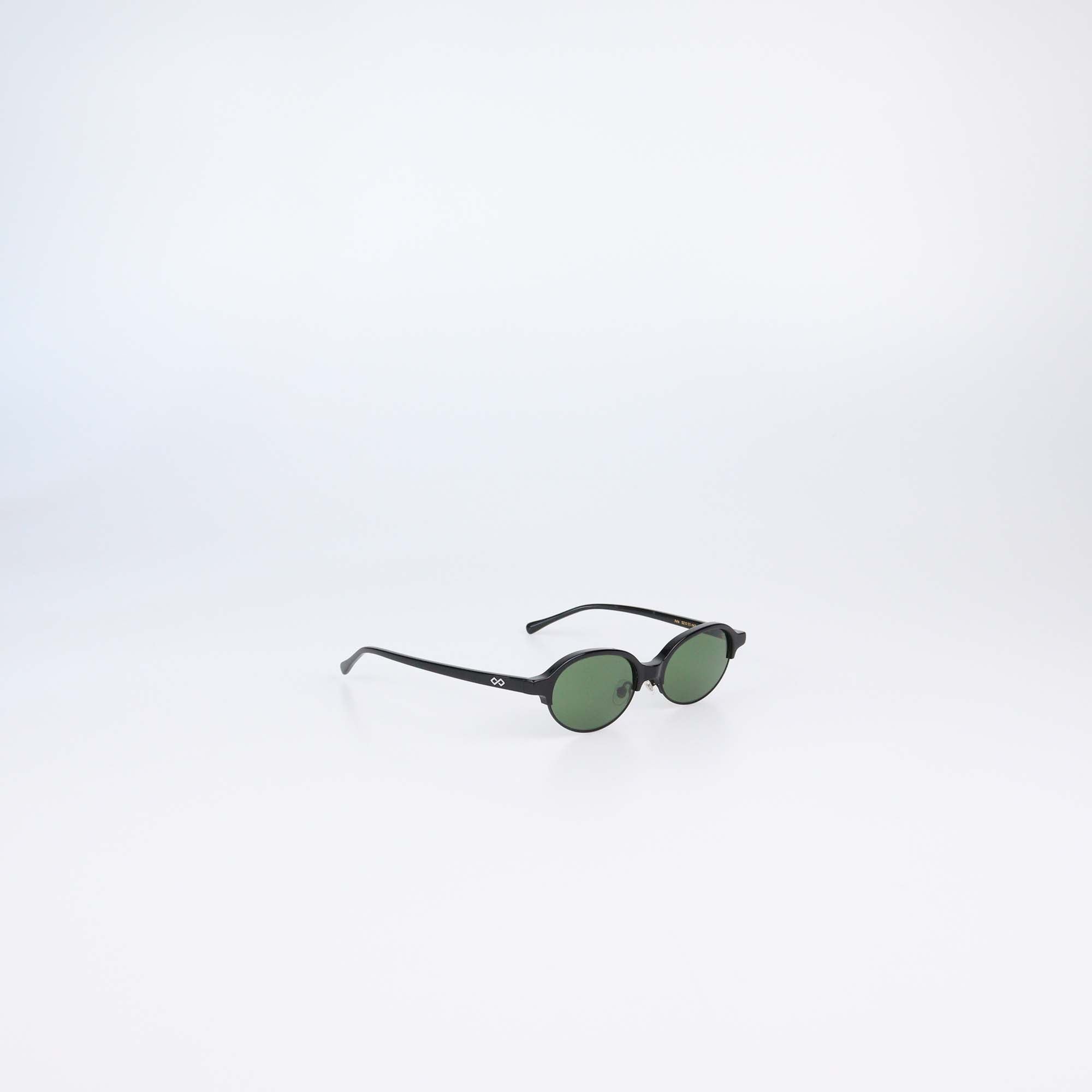 Karen Wazen Black Metal & Acetate Aria Olive Sunglasses