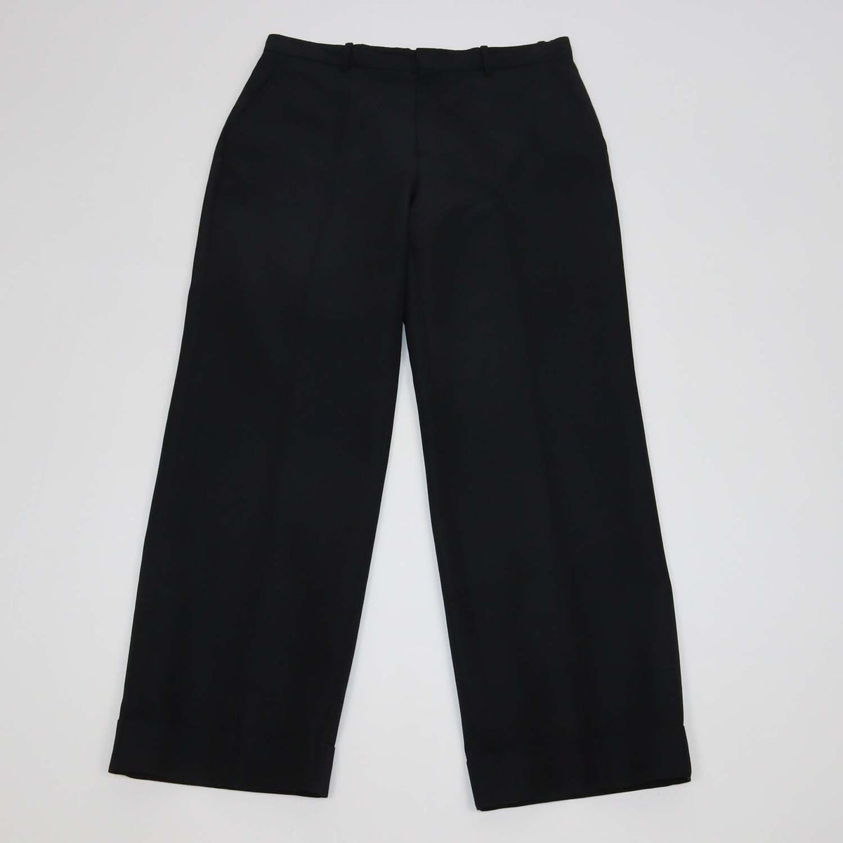 Gucci Black Cotton Viscose Straight Leg Pants