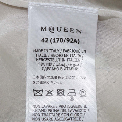 McQueen Multicolor Silk Jewelled Trim Floral Print Cape Gown
