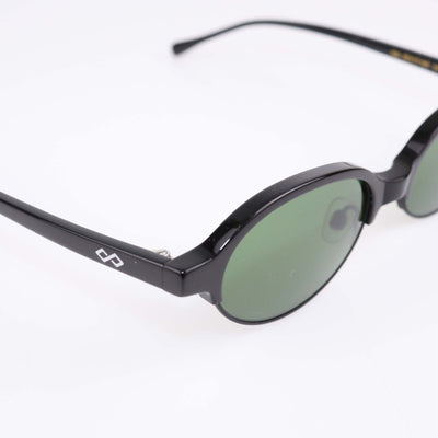 Karen Wazen Black Metal & Acetate Aria Olive Sunglasses