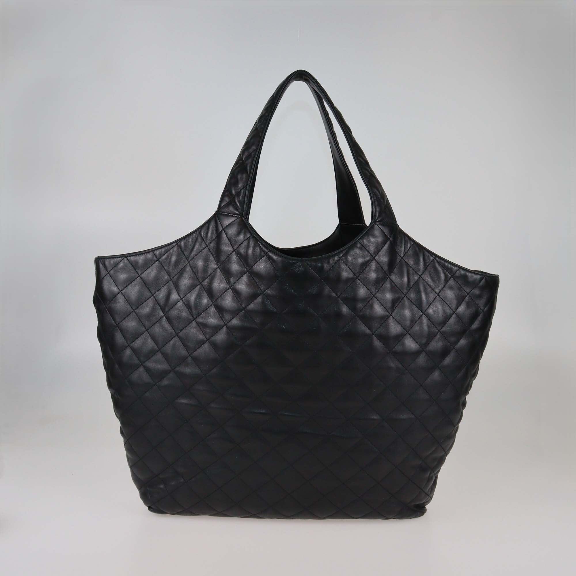 Saint Laurent Black Quilted Maxi ICare Shopping Bag Womens Saint Laurent 