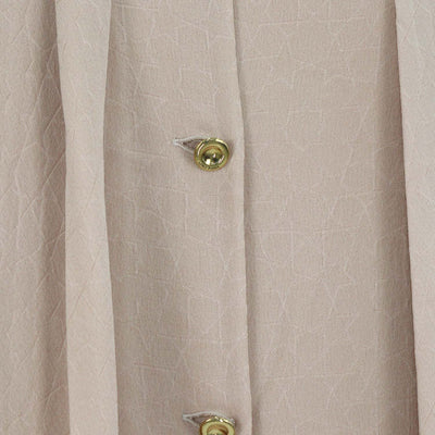 Loro Piana Beige Silk Ceramic Mandala Long Batwing Sleeves Patricia Shirt