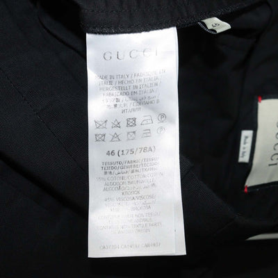 Gucci Black Cotton Viscose Straight Leg Pants