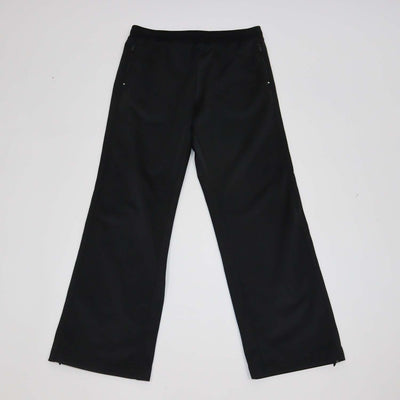 Valentino Black Polyester VLTN Straight Leg Pants