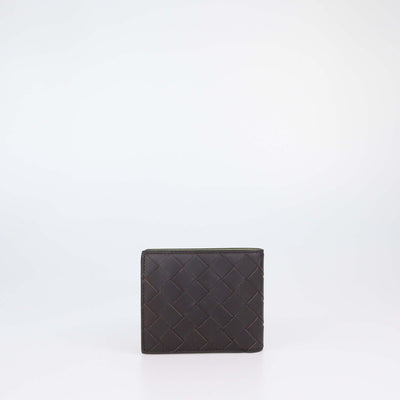 Bottega Veneta Dark Brown Intrecciato Leather Bifold Wallet