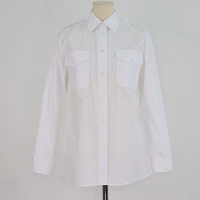Prada White Cotton Point Button Front Shirt