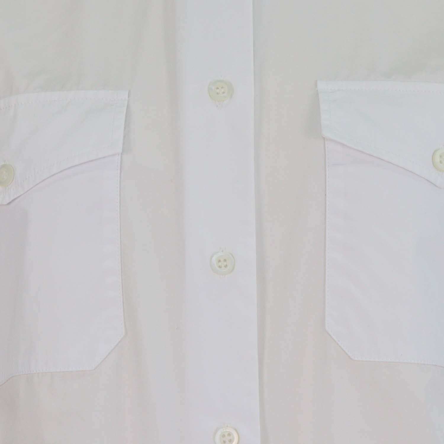 Prada White Cotton Point Button Front Shirt