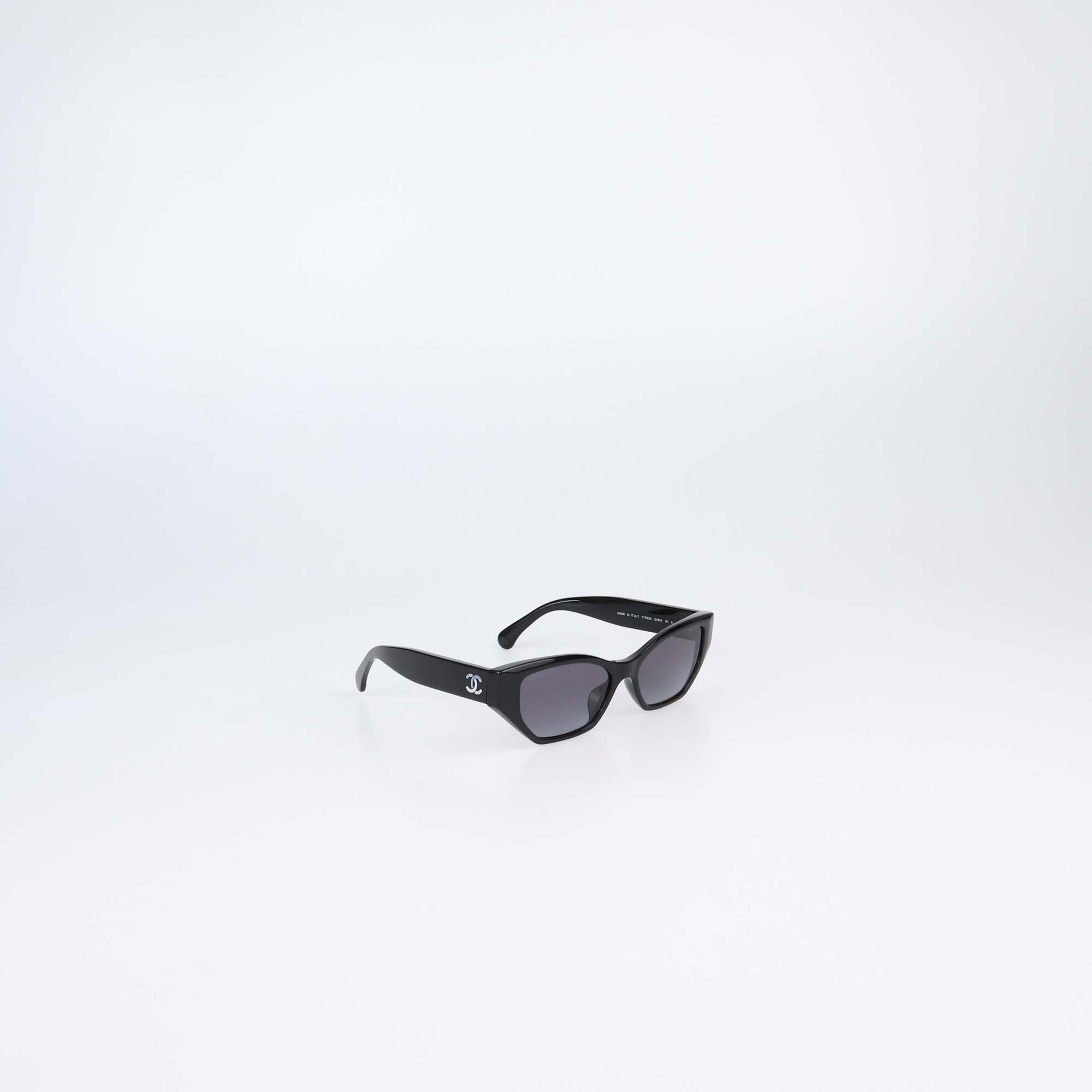 Chanel Black Gradient Cat Eye Sunglasses