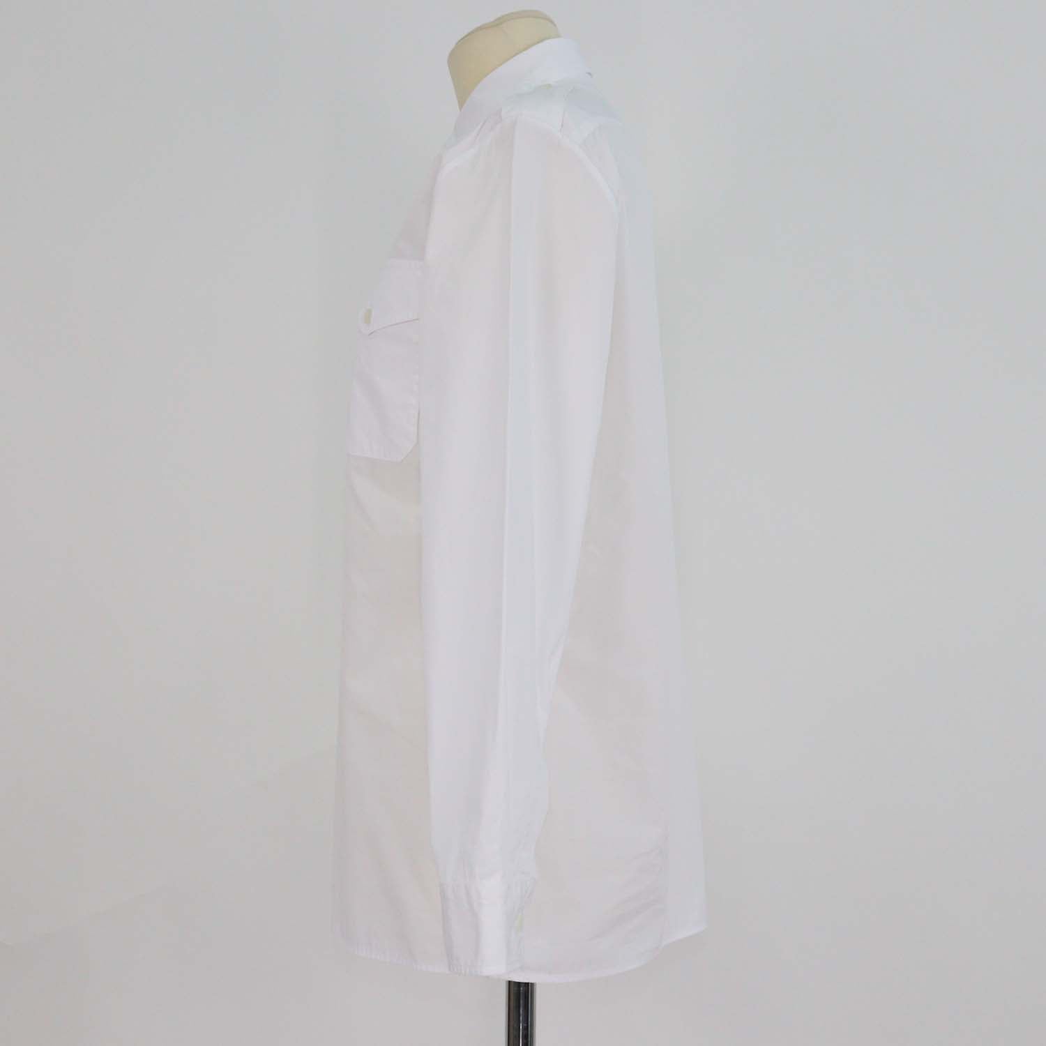 Prada White Cotton Point Button Front Shirt