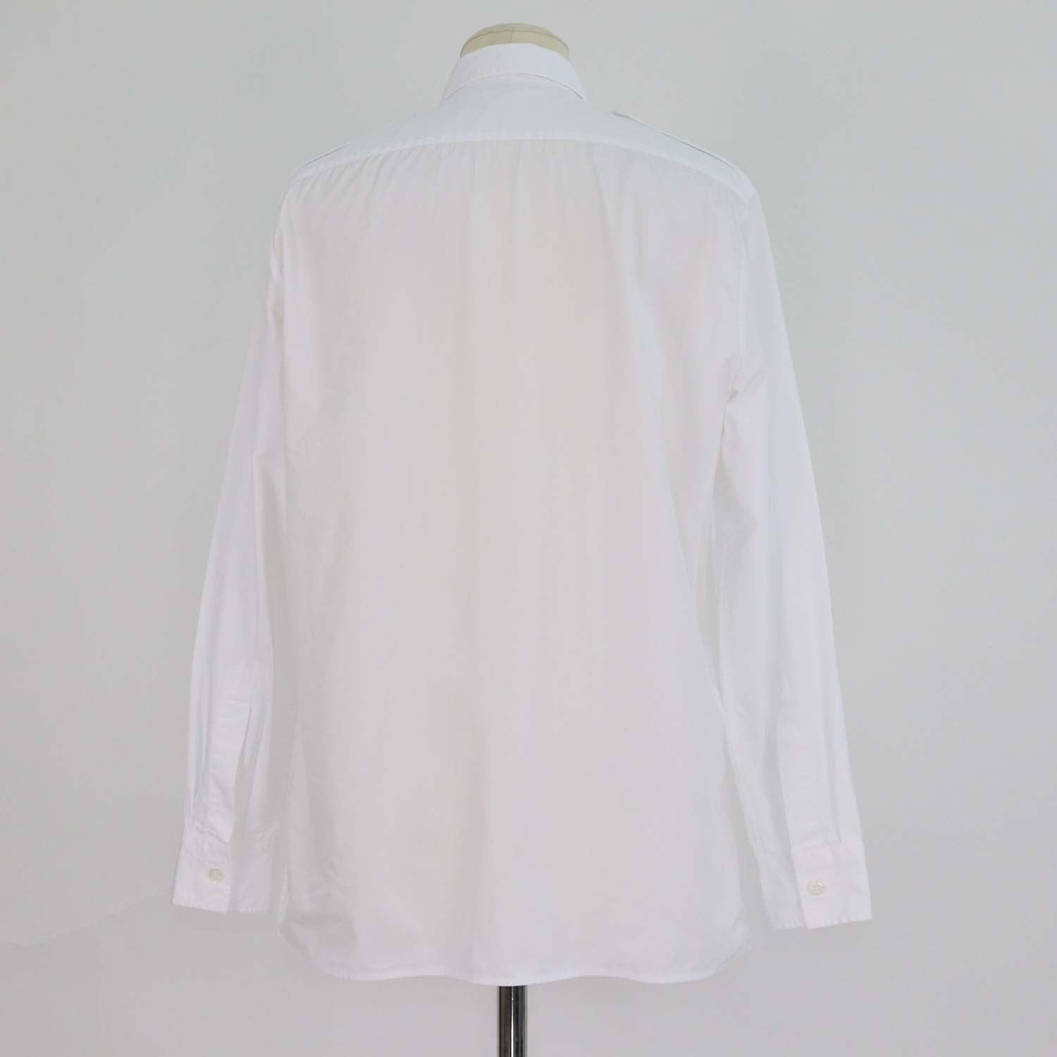 Prada White Cotton Point Button Front Shirt