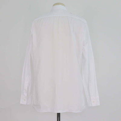 Prada White Cotton Point Button Front Shirt