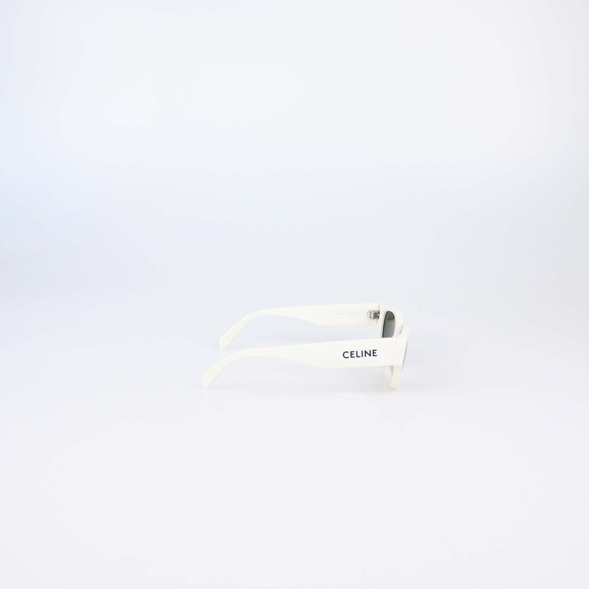 Celine White/Black Rectangular Sunglasses