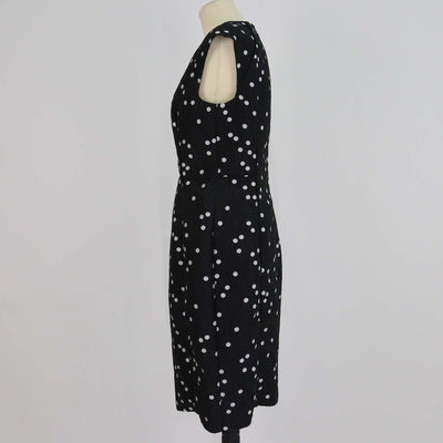 CH Carolina Herrera Black/White Polka Dots Jacquard Knee Length Dress