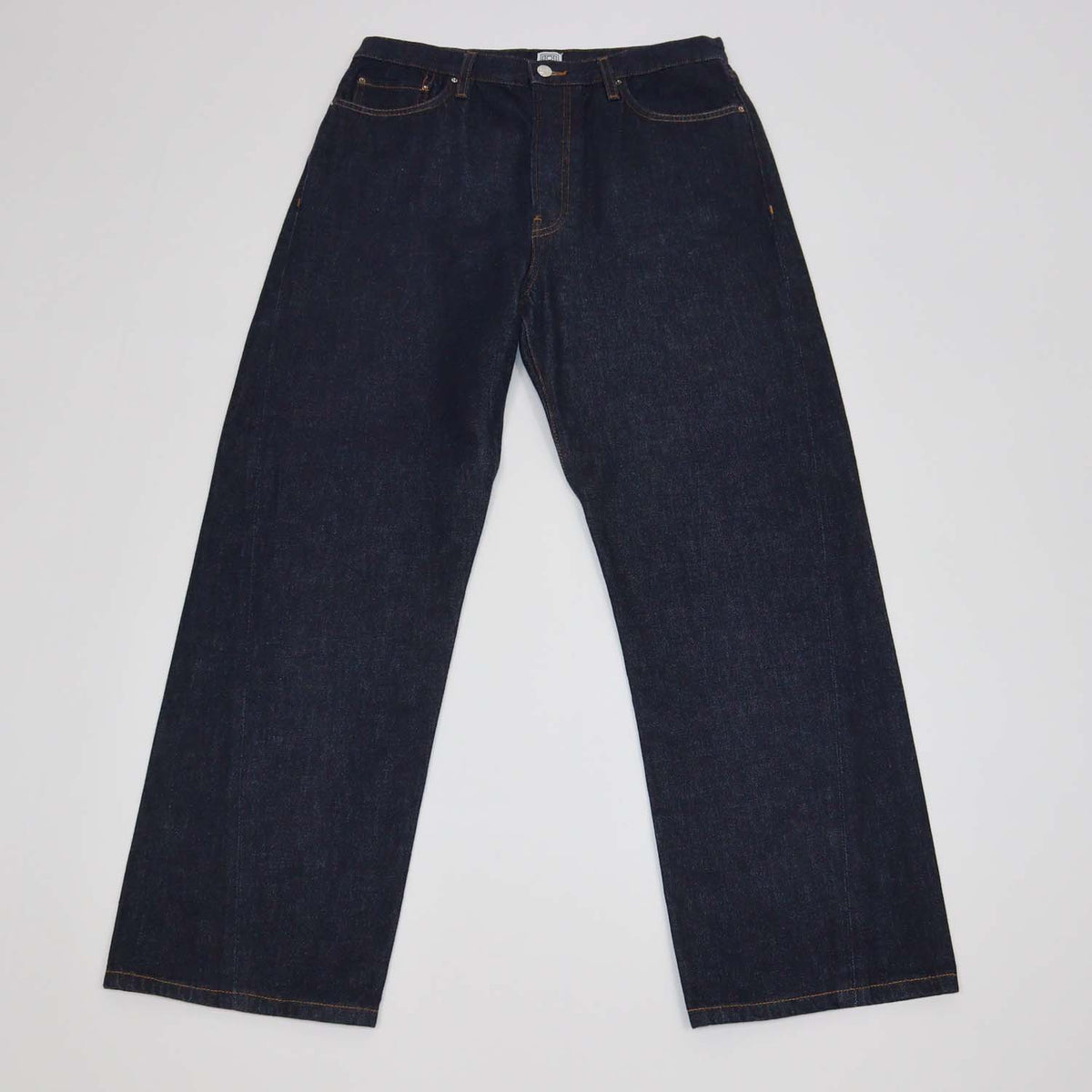 Toteme Dark Blue Denim Twisted Seam Full Length Pants