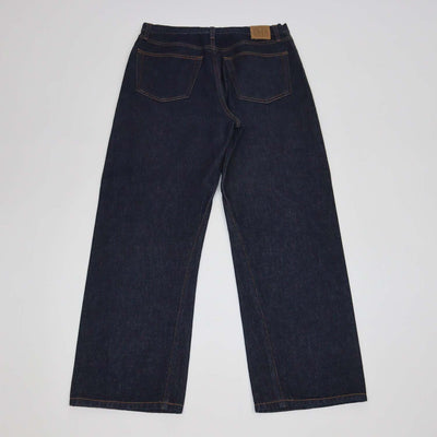 Toteme Dark Blue Denim Twisted Seam Full Length Pants