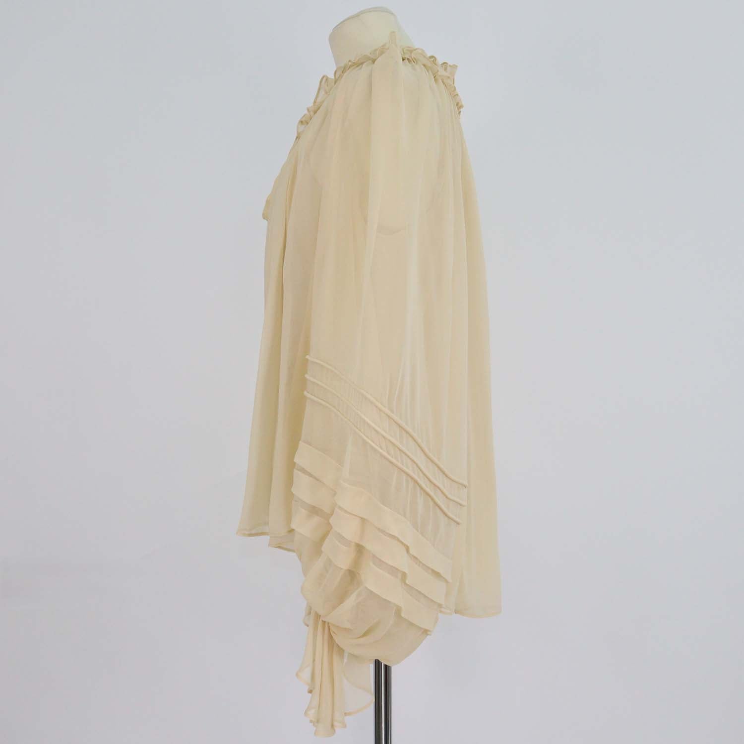 Zimmermann Beige Silk Rebellion Corded Blouse