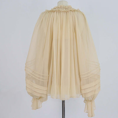 Zimmermann Beige Silk Rebellion Corded Blouse