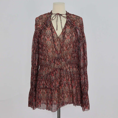 Iro Multicolor Viscose Printed Janie Long Sleeve Tops