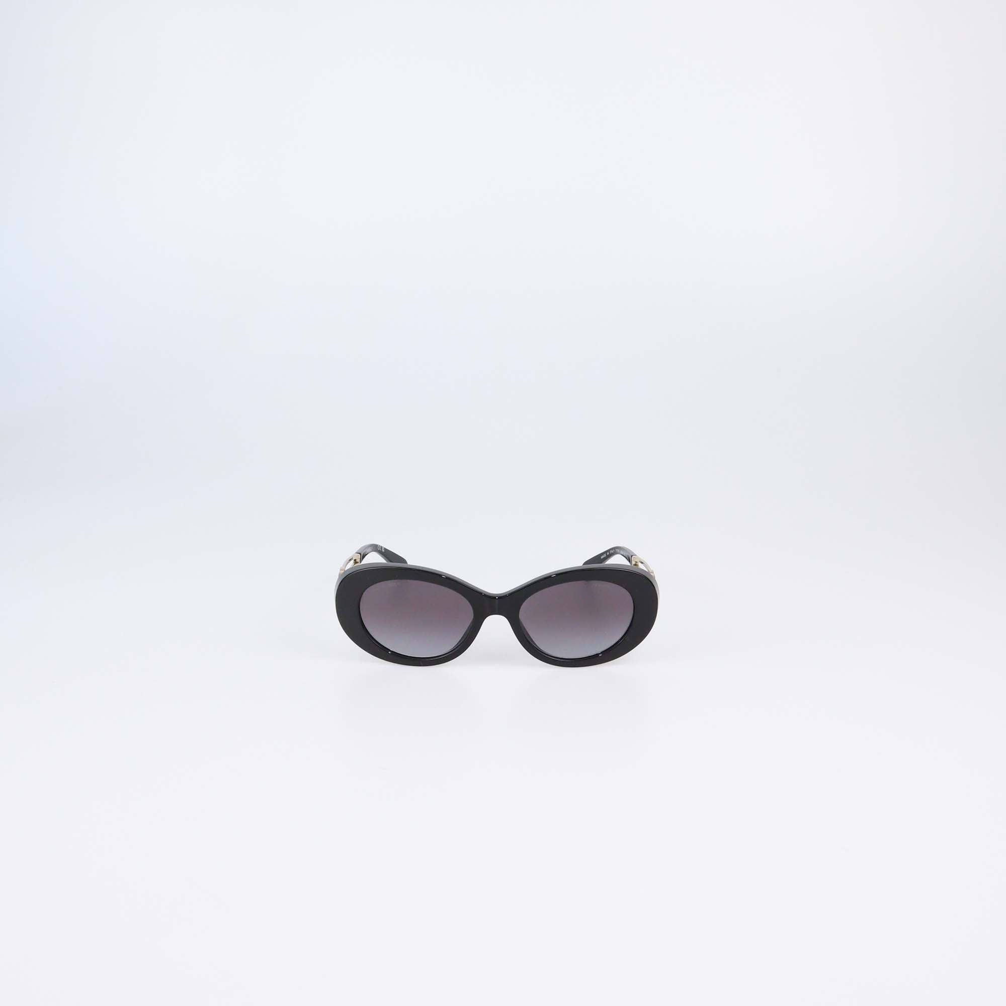 Chanel Black Gradient Oval Sunglasses